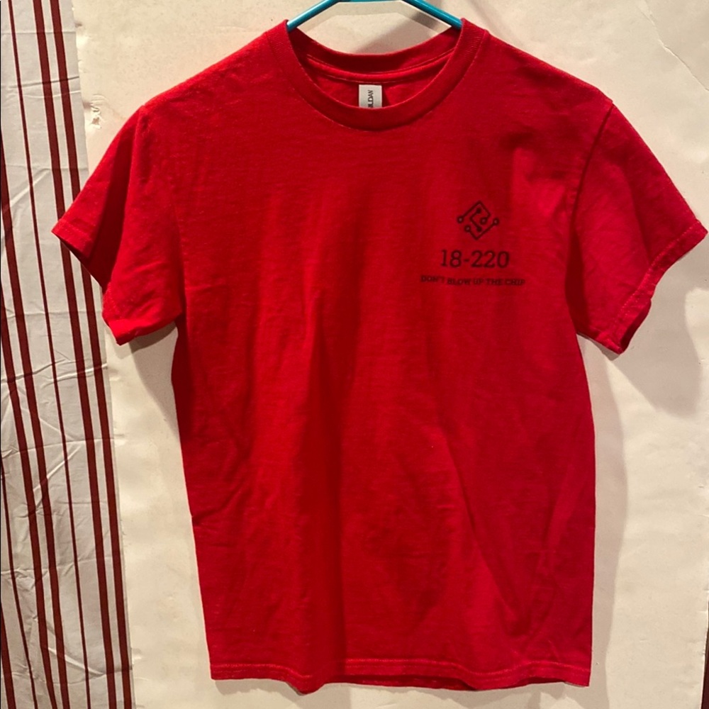 NWOT Red Engineering Graphic Men's T-Shirt; Adult Small; Like New